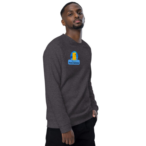 Potato Swimming Unisex organic raglan sweatshirt - Image 20