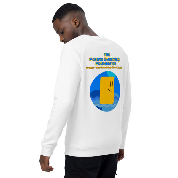 Potato Swimming Unisex organic raglan sweatshirt - Image 33
