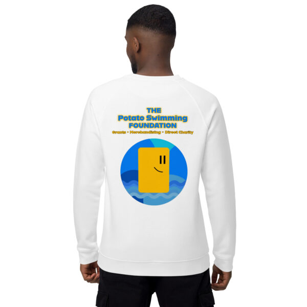 Potato Swimming Unisex organic raglan sweatshirt - Image 26