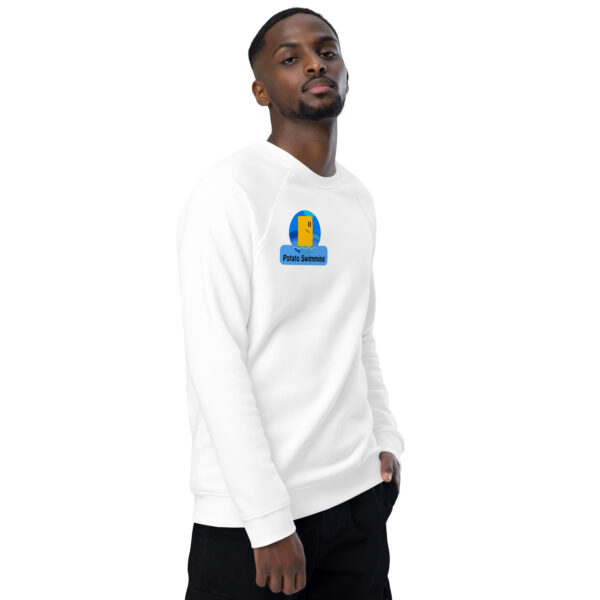 Potato Swimming Unisex organic raglan sweatshirt - Image 31